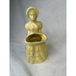 Vintage Haeger Art Pottery “Flower girl” Vase/ Pot- Small Glaze Nicks. SEE PICS